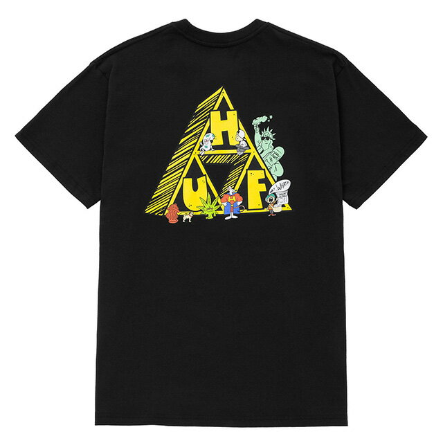 (ハフ) HUF SATURDAY MORNING TT TEE (SS:TEE)(TS01756-BK) Tシャツ 半袖 カットソー 国内正規品