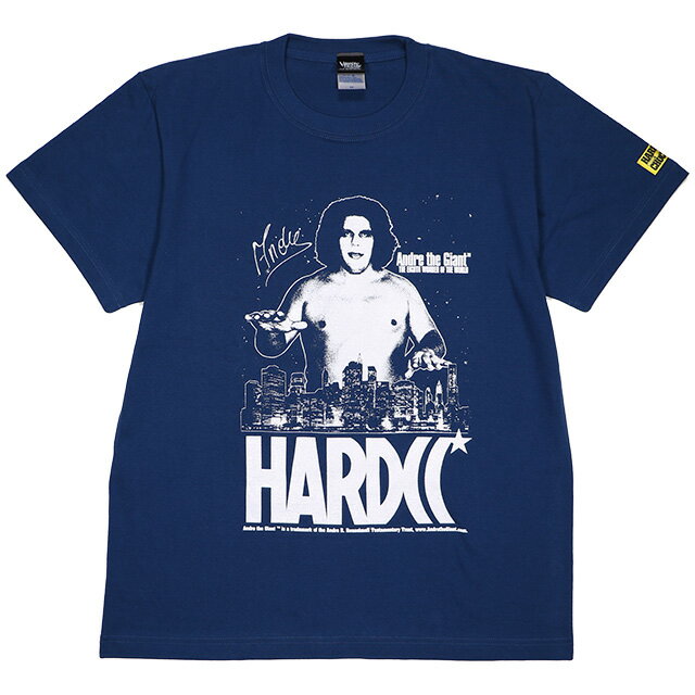 (ハードコアチョコレート) HARDCORE CHOCOLATE アンドレ・ザ・ジャイアント (摩天楼クラシックブルー)(SS:TEE)(T-2007-BL) Tシャツ 半袖 カットソー 新日本 全日本 プロレス 国内正規品