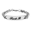 (nt) HUF FUCK IT ID BRACELET (BRACELET)(AC00742-SV) uXbg r Ki