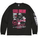 (ハードコアチョコレート) HARDCORE CHOCOLATE 狂い咲きサンダーロード 電光石火ロングスリーブTシャツ (スミ)(LS:TEE)(T-2238LS-EM-SU) ロンT 長袖 Tシャツ 東映映画 国内正規品
