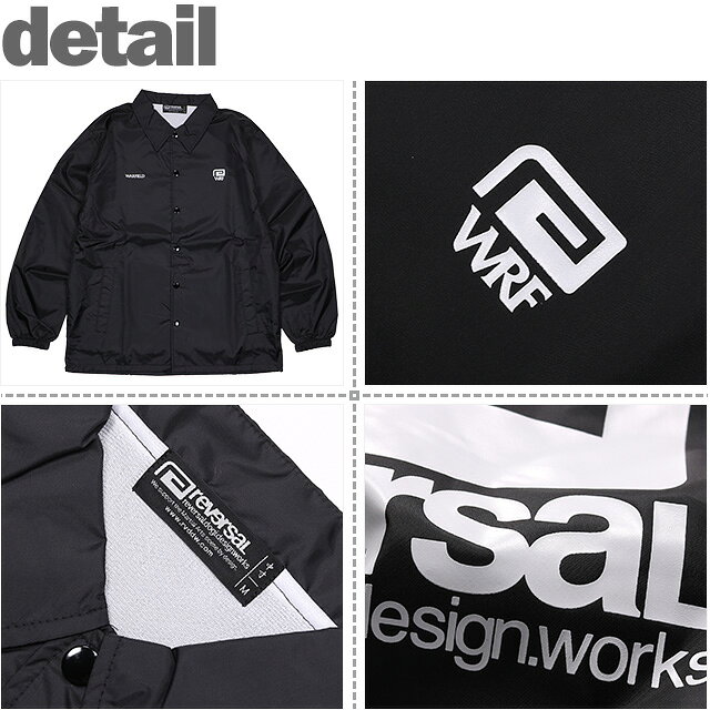 (リバーサル) reversal WRF WARFIELD COACH JACKET (JACKET)(rvrgb107-BK) ジャケット コーチジャケット ナイロン WARFIELD ウォーフィールド 国内正規品