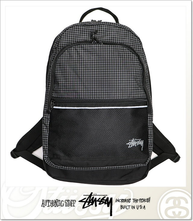 (ステューシー) STUSSY RIPSTOP NYLON BACKPACK (BAG)(133020:BK) バッグ 鞄 リュック バックパック 国内正規品