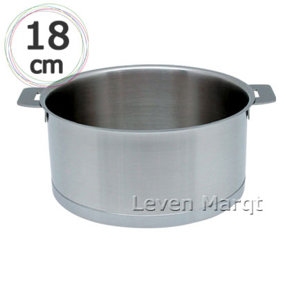乐天商城 - 【送料無料】クリステル CRISTEL 両手鍋 L深鍋(フタ無し) 18cm【IH対応/ステンレス/10年保証】