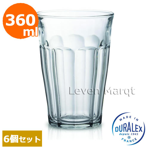ピカルディ タンブラー 360ml (6個セット) デュラレックス DURALEX 【コップ/グラス/カフェ】