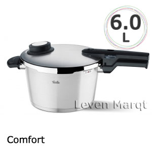 圧力鍋 【送料無料】フィスラー Fissler コンフォート圧力鍋 6L 白米1升まで【圧力設定/スチーム機能/10年保証】