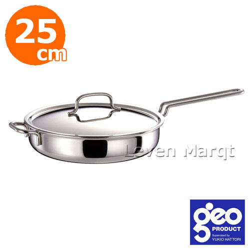 【送料無料】ジオ・プロダクト geo product ソテーパン25cm(IH対応)【蓋付き/フライ