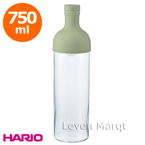 ハリオ 水筒 HARIO ハリオ フィルターインボトル 750ml スモーキーグリーン【水出しボトル/冷水筒/フィルター付き】