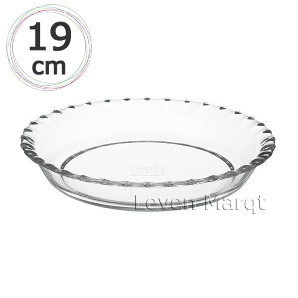 イワキ iwaki パイふち飾り皿 19cm【耐熱ガラス/耐熱皿/パイプレート】の写真