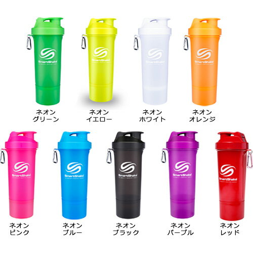 プロテインシェーカー Smartshake スマートシェイクスリム 500ml ネオンピンク【ドリンクボトル/プロテインボトル/シェイカー】【RCP】