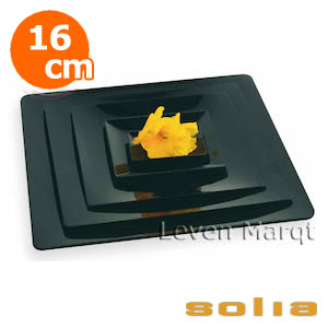 乐天商城 - ソリア solia フルイド 160×160mm 100枚入り ブラック 【ケータリング/プラスチック容器/使い捨て食器】