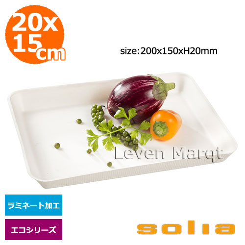 乐天商城 - ソリア solia キャノピーパルププレート 20×15cm 200個入り 内側ラミネート加工あり エコシリーズ【ケータリング/紙容器/使い捨て食器】