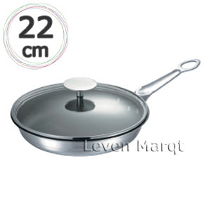 【送料無料】KOINU スーパーセラミックコーティングフライパン(フタ付) IH対応 22cm【ノンスティック/こびりつきにくい】