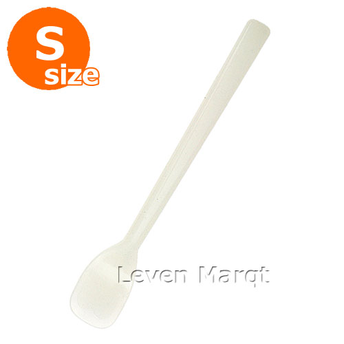 シリコンスプーン一体型 小 ミルク【ゴムベラ/きれいに掬える/口当たりやさしい】