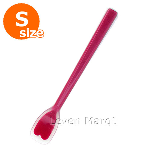 シリコンスプーン一体型 小 ラズベリー【ゴムベラ/きれいに掬える/口当たりやさしい】