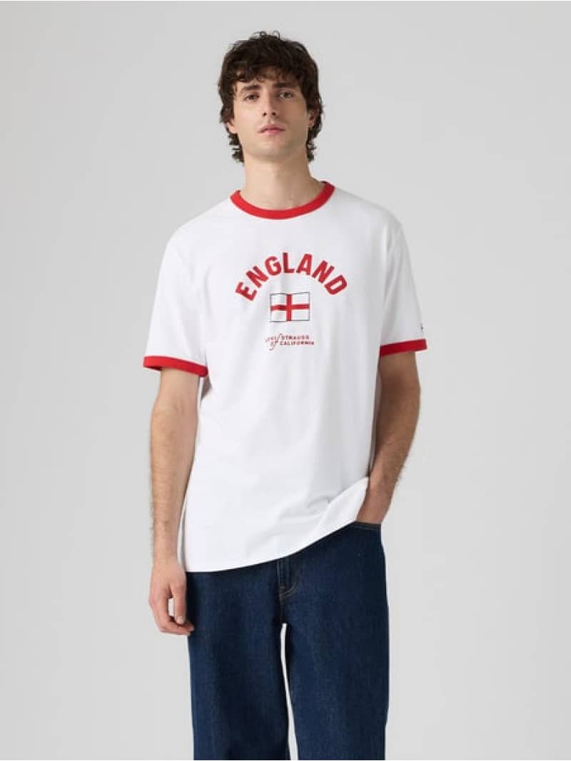 樂天商城 - SOCCER COLLECTION ENGLAND リンガー Tシャツ Levi's リーバイス トップス カットソー・Tシャツ【送料無料】[Rakuten Fashion]