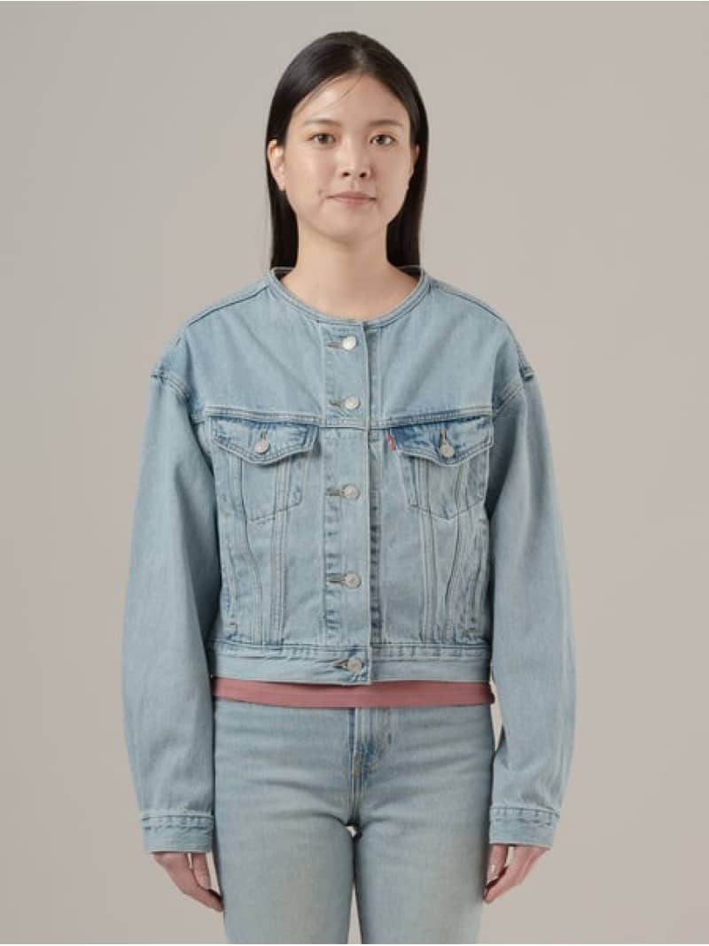 楽天市場】デニムジャケット ノーカラー（ブランドリーバイス）の通販