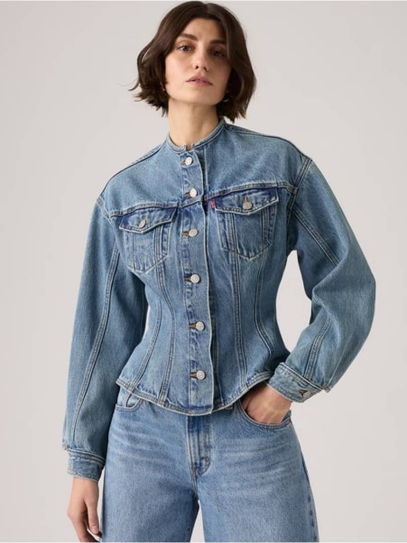 Rakuten - 【SALE／20%OFF】SCULPTED トラッカージャケット Levi's リーバイス パンツ ジーンズ・デニムパンツ ネイビー【RBA_E】【送料無料】[Rakuten Fashion]