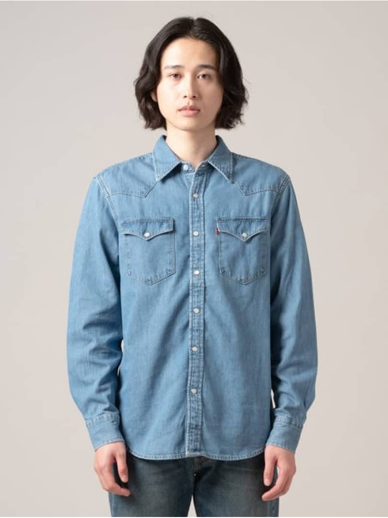 クラシック ウエスタンシャツ Levi's リーバイス トップス シャツ・ブラウス ネイビー【送料無料】[Rakuten Fashion]