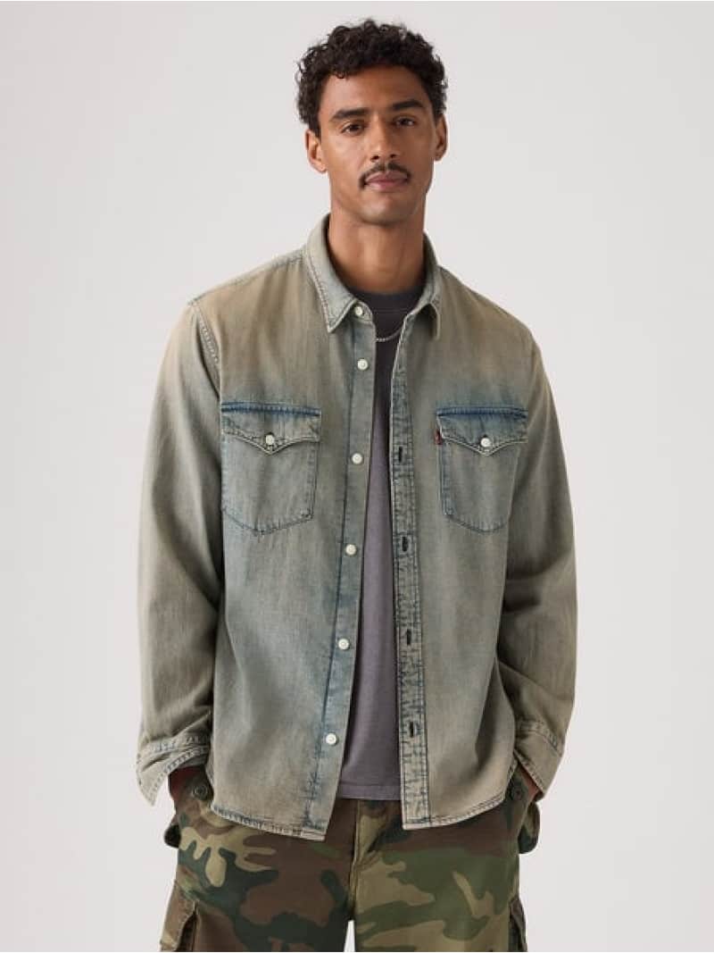 リラックスフィット ウエスタンシャツ Levi's リーバイス トップス シャツ・ブラウス ネイビー【送料無料】[Rakuten Fashion]