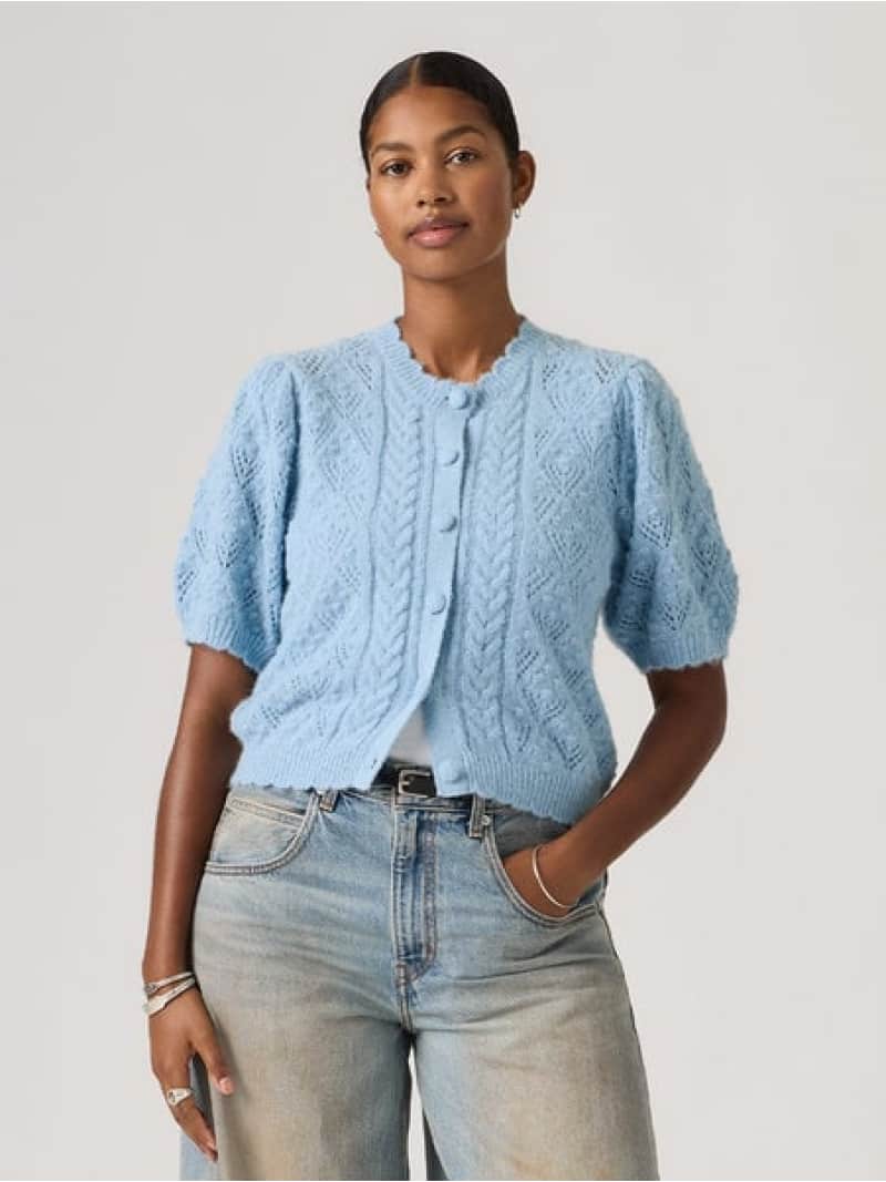 Rakuten - PAULINE ポインテールショートスリーブカーディガン Levi's リーバイス トップス ニット【送料無料】[Rakuten Fashion]