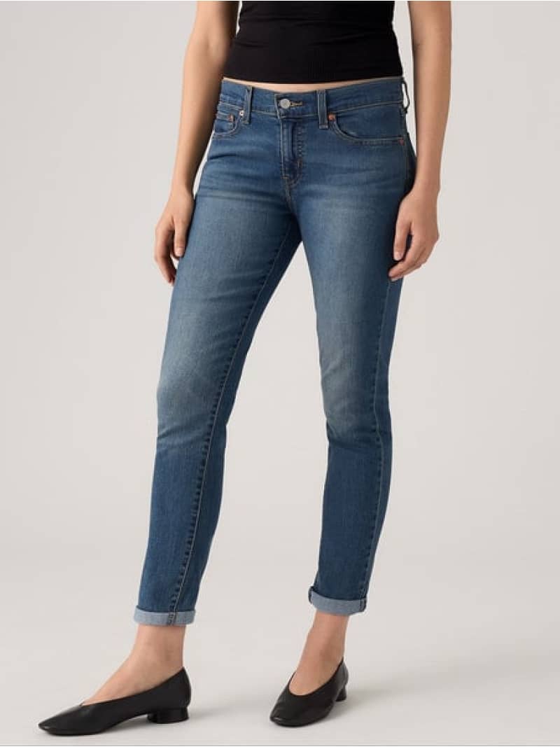 樂天商城 - 【SALE／30%OFF】MID RISE ボーイフレンドジーンズ ミディアムインディゴ Levi's リーバイス パンツ ジーンズ・デニムパンツ ネイビー【RBA_E】【送料無料】[Rakuten Fashion]