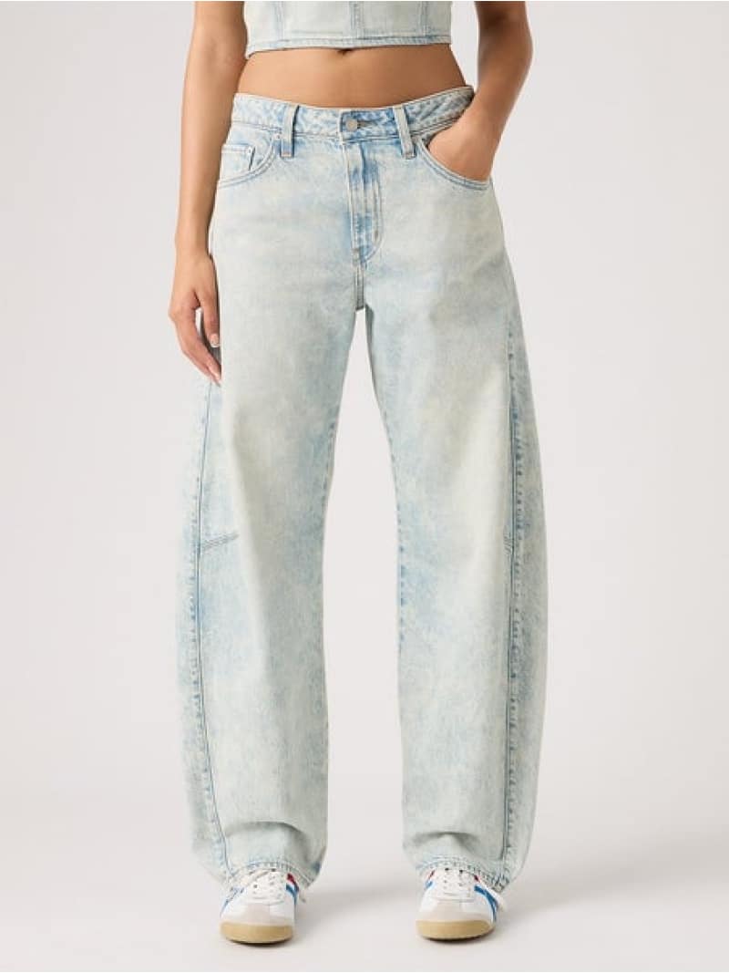 Rakuten - BAGGY DAD バレルジーンズ ライトインディゴ Levi's リーバイス パンツ ジーンズ・デニムパンツ ネイビー【送料無料】[Rakuten Fashion]