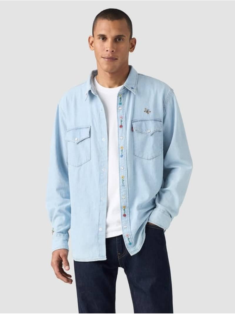 リラックスフィット ウエスタンシャツ Levi's リーバイス トップス シャツ・ブラウス ネイビー【送料無料】[Rakuten Fashion]