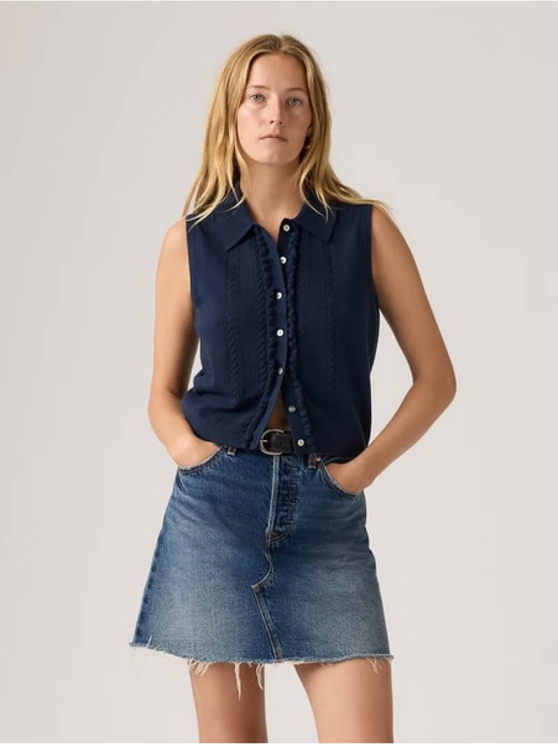 Rakuten - 【SALE／20%OFF】スーパーソフト ミニ ラッフル ベスト トップ Levi's リーバイス トップス ニット【RBA_E】【送料無料】[Rakuten Fashion]