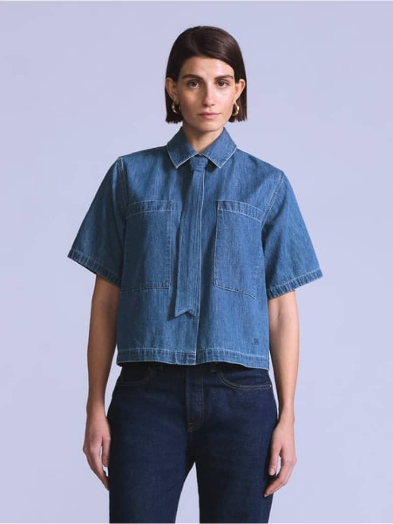 樂天商城 - BLUETAB(TM) カフェトップ ショートスリーブシャツ Levi's リーバイス トップス シャツ・ブラウス ネイビー【送料無料】[Rakuten Fashion]