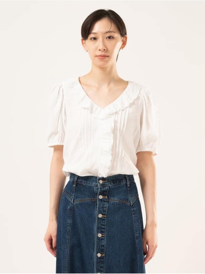 Rakuten - 【SALE／50%OFF】ジゼル ラッフル ブラウス Levi's リーバイス トップス シャツ・ブラウス【RBA_E】[Rakuten Fashion]