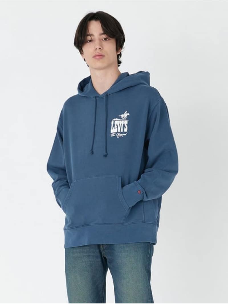 【SALE／60%OFF】オーセンティック グラフィック フーディー ブルー VINTAGE INDIGO Levi's リーバイス トップス スウェット・トレーナー ブルー【RBA_E】[Rakuten Fashion]