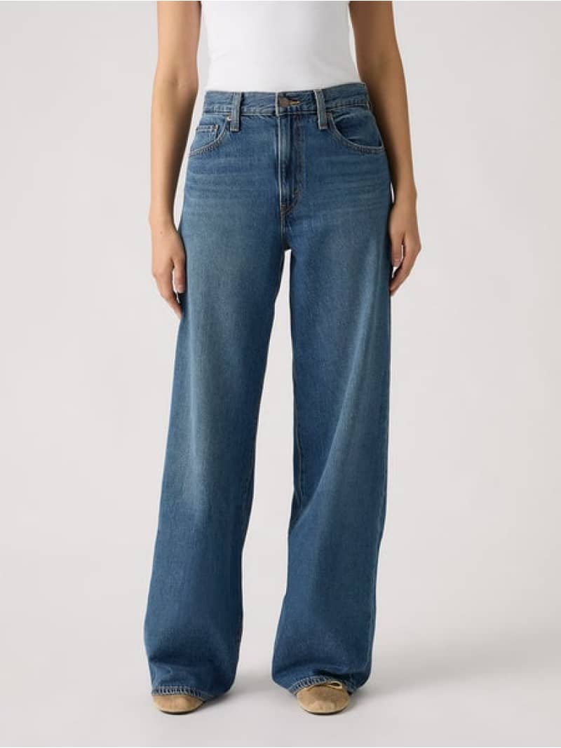 樂天商城 - CINCH WIDE LEG ジーンズ ミディアムインディゴ Levi's リーバイス パンツ ジーンズ・デニムパンツ ネイビー【送料無料】[Rakuten Fashion]