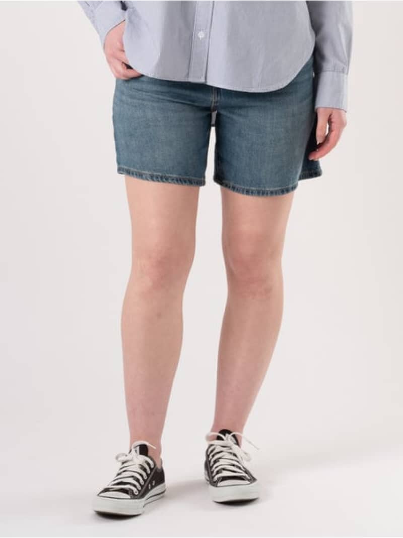 Linen, Hemp - HIGH BAGGY ショートジーンズ ミディアムインディゴ Levi's リーバイス パンツ その他のパンツ ネイビー【送料無料】[Rakuten Fashion]