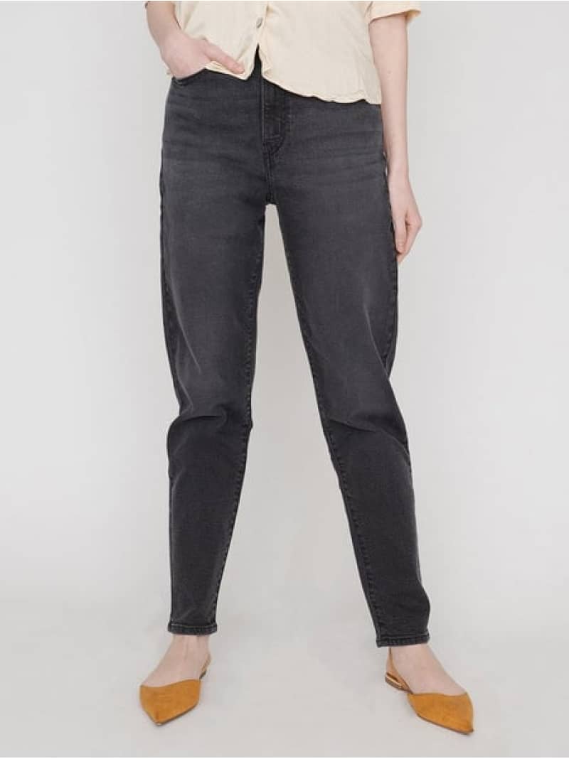 樂天商城 - 【SALE／30%OFF】ハイウェストマムジーンズ ダークインディゴ Levi's リーバイス パンツ ジーンズ・デニムパンツ ブラック【RBA_E】【送料無料】[Rakuten Fashion]