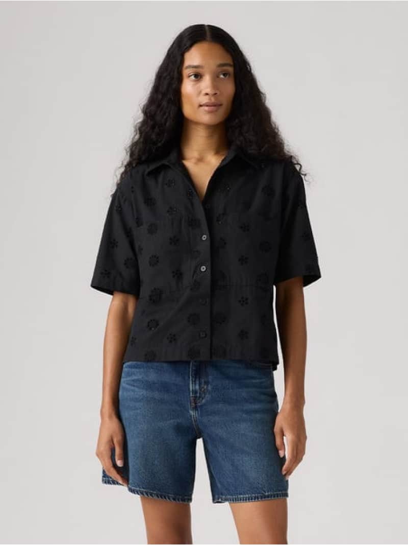 Rakuten - 【SALE／20%OFF】ノベルティ ハーリー ショートスリーブ クロップドシャツ Levi's リーバイス トップス シャツ・ブラウス【RBA_E】【送料無料】[Rakuten Fashion]