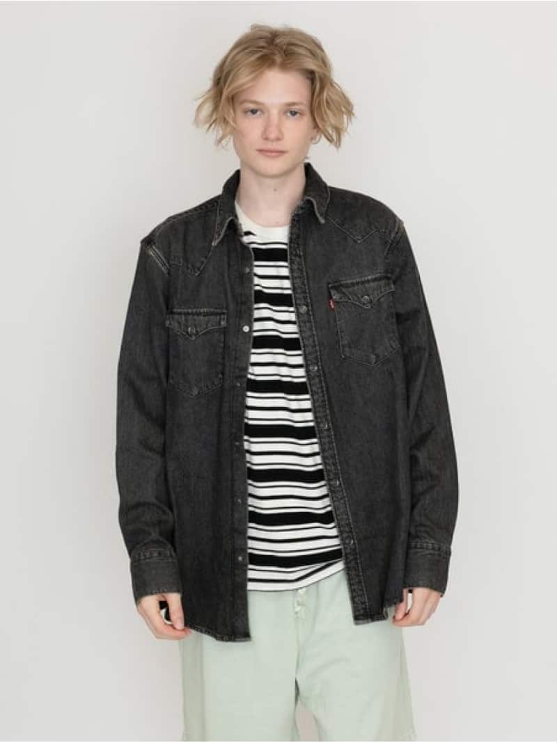 デニムウエスタンシャツ BLACK WASHED Levi's リーバイス トップス シャツ・ブラウス