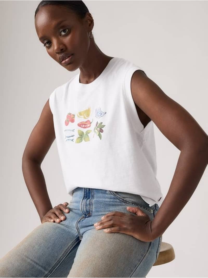 グラフィック ボックスシルエット タンクトップ Levi's リーバイス トップス カットソー・Tシャツ【送料無料】[Rakuten Fashion]