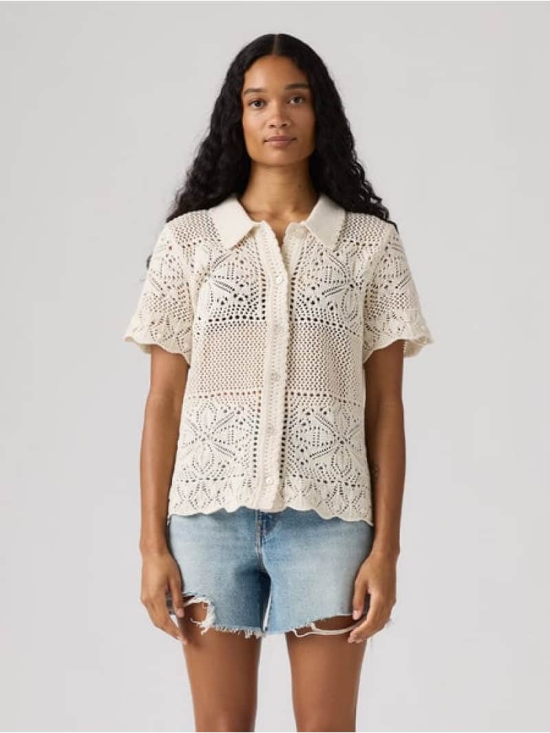 Rakuten - スザンナ フローラル クロシェ シャツ Levi's リーバイス トップス ニット【送料無料】[Rakuten Fashion]