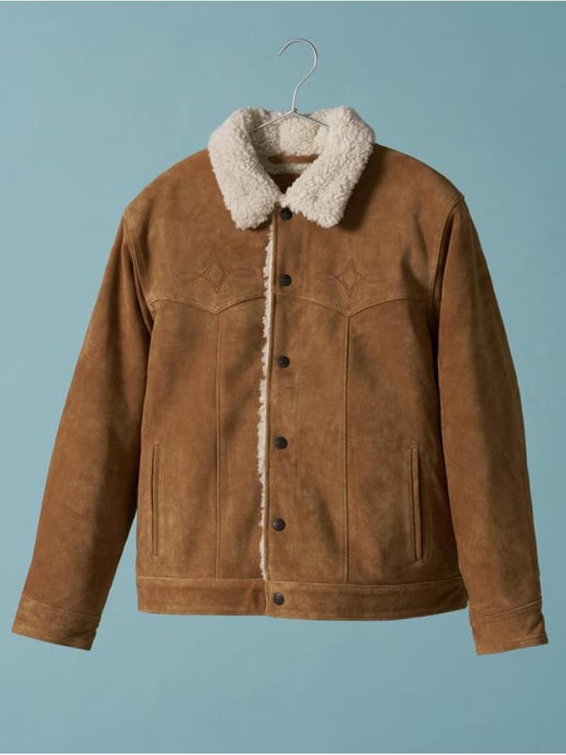 LEVI'S(R) LEATHER COLLECTION WESTERN SUEDE SHERPA TRUCKER JACKET Levi's リーバイス ジャ...
