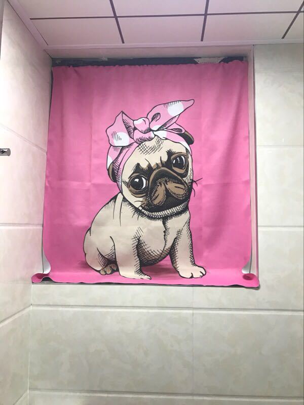 のれん ロング 暖簾 85×180パグ犬 犬柄 かわいい 間仕切り 洋風 おしゃれ パグ雑貨