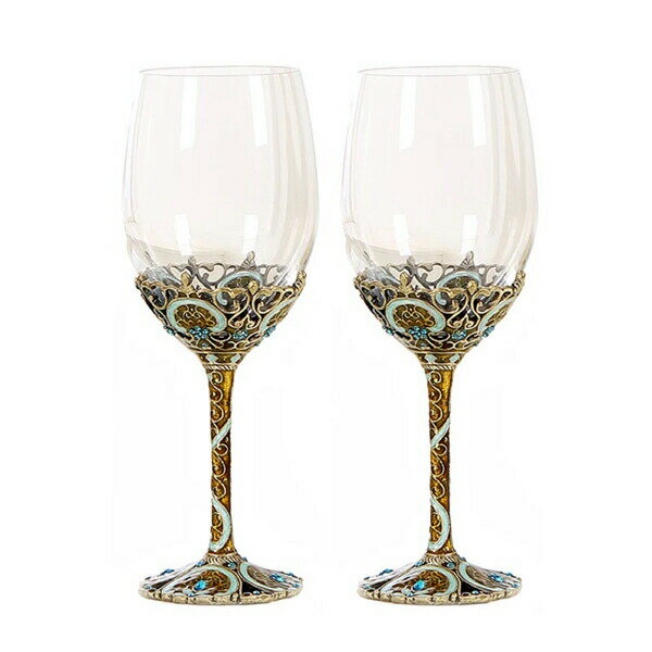 ワイングラス ペア グラス プレゼント ラインストーン クリア