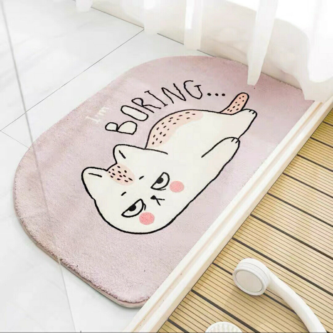 ラグマット リビングマット．猫　玄関マット．カーペット ．お風呂マット 猫柄雑貨