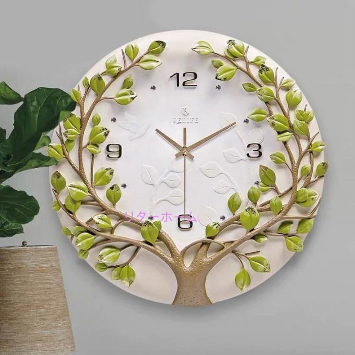 クロック。クジャク壁掛け時計 かけ時計