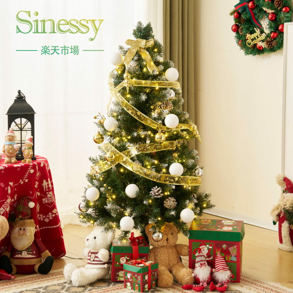 ���ꥹ�ޥ��ĥ꡼ ���������� 180cm ���ꥹ�ޥ����� �緿���ꥹ�ޥ��ĥ꡼ �̲��� ��� ʷ�ϵ����� ���ꥹ�ޥ��ĥ꡼���å� ���� LED�դ� �ĥ꡼ ��Ω...