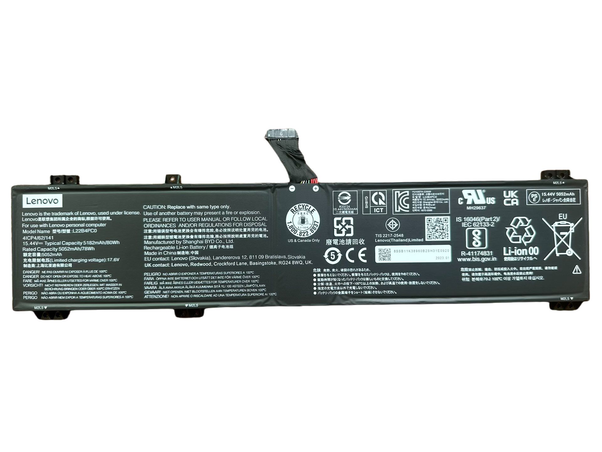 新品 Lenovo Y9000P IRX8/ARX8 2023 R9000P PIRX8/ARX8 2023 ThinkBook 16p G4 IRH/G5 IRX/ Legion Pro 5 16IRX8/16ARX8/16IRX9 Legion Pro 7 16IRX8H/16ARX8H/16IRX9H 純正バッテリー 15.44V 80Wh L21M4PC7 L21L4PC7