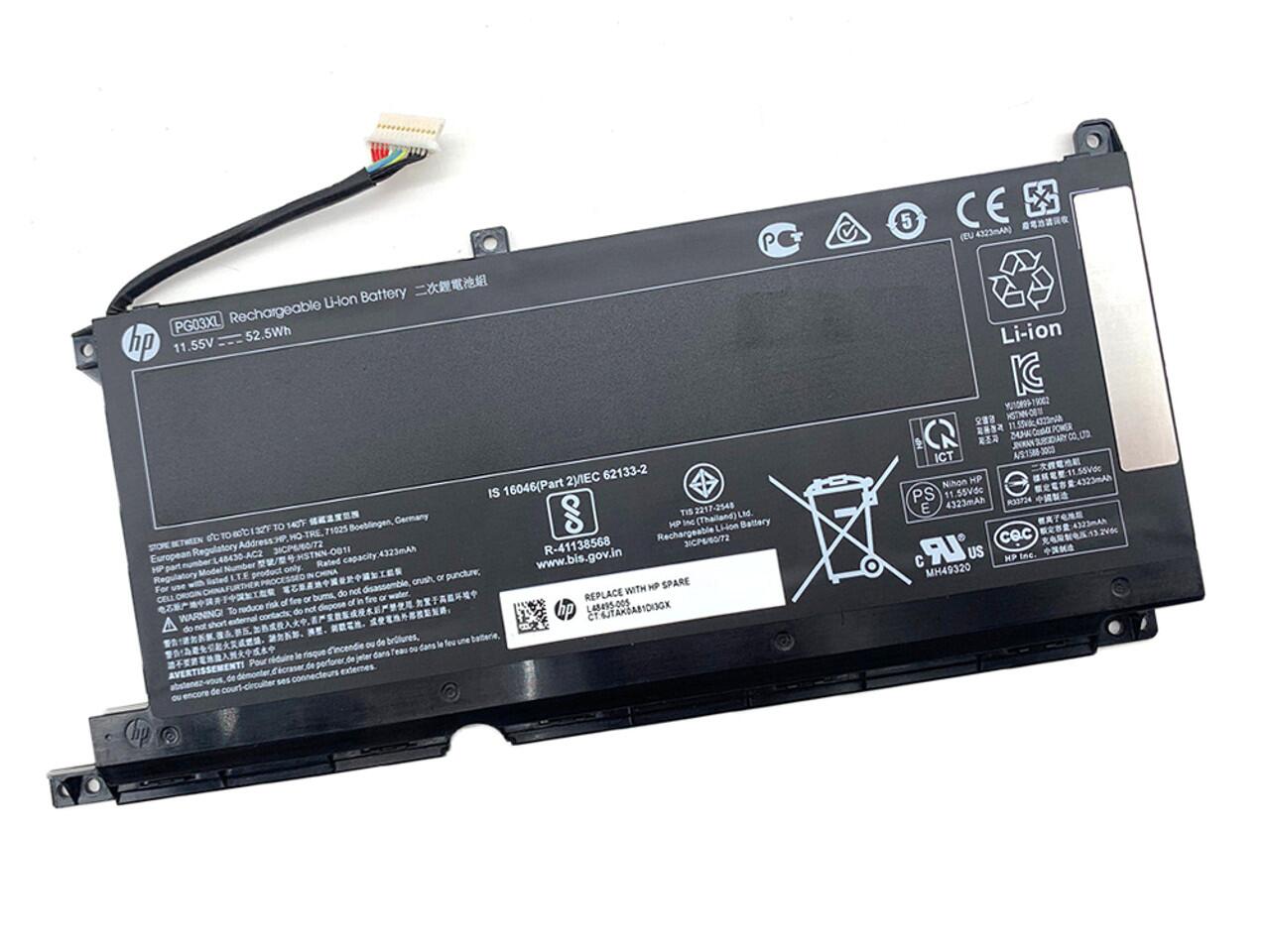 ���� HP Pavilion 15-cc000 15-cc100 Pavilion x360 14-cd0000 ��¢�Хåƥ�ѥå� 11.55V 52.5Wh PG03XL
