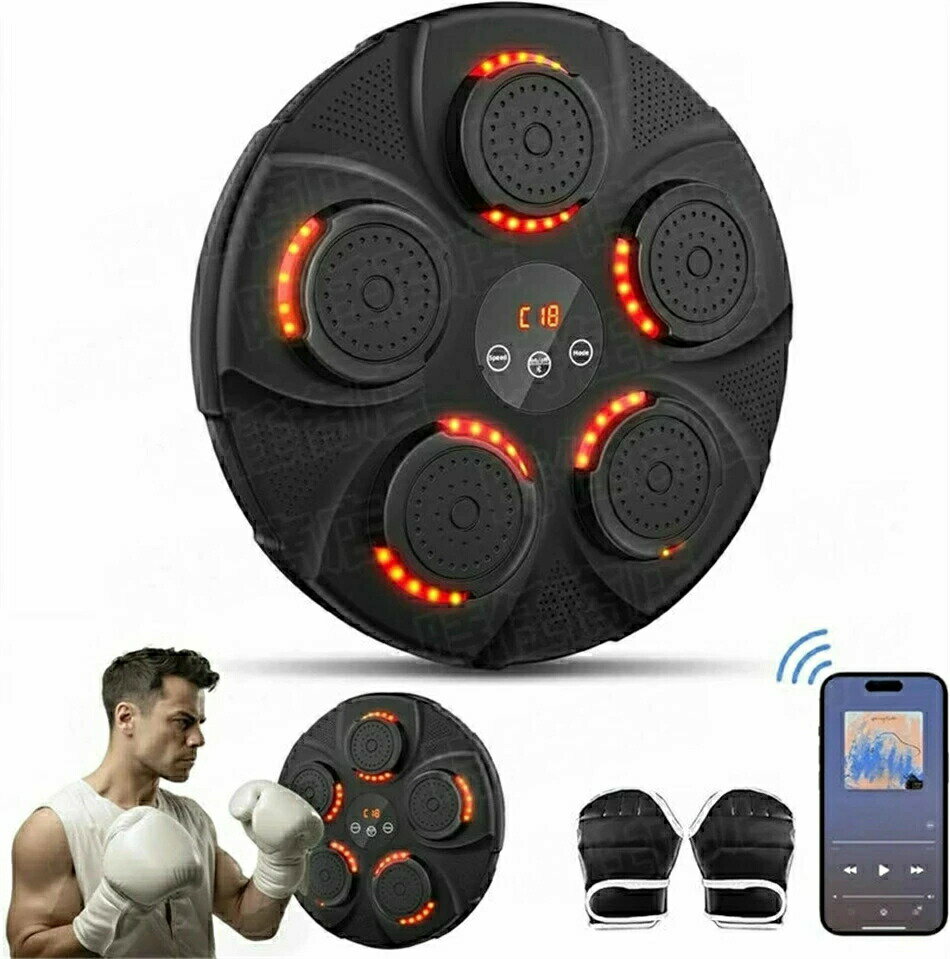 【2025最新型エコボクシングトレーニング 三代目】9パターン スマートディスプレイ付き音楽ボクシング..