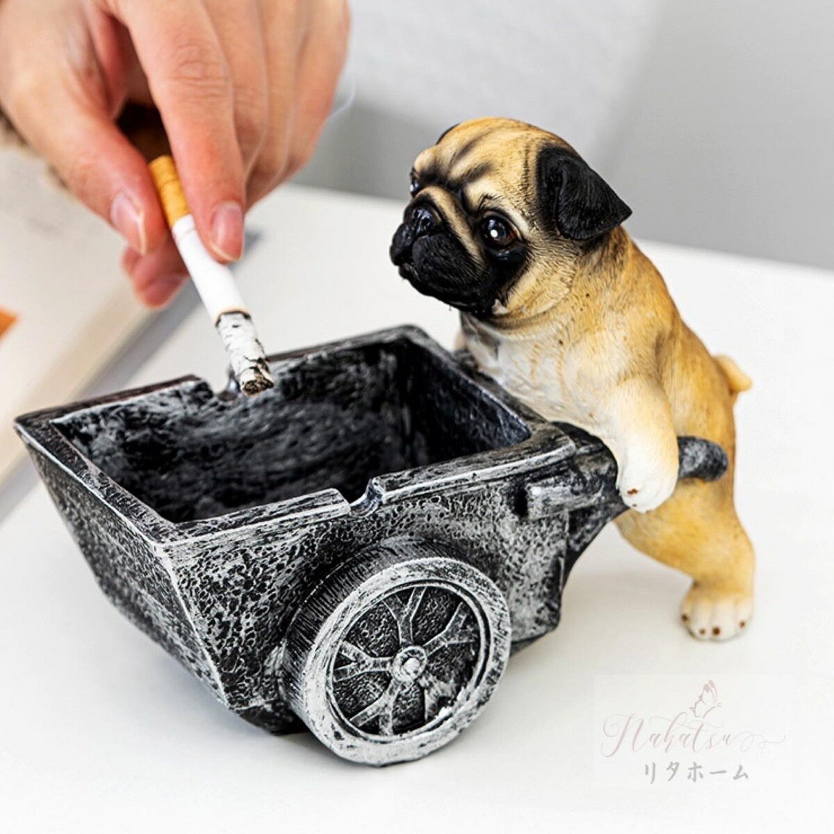Interior Accessories - 犬型 灰皿 植木鉢 小物入れ パグ 置物