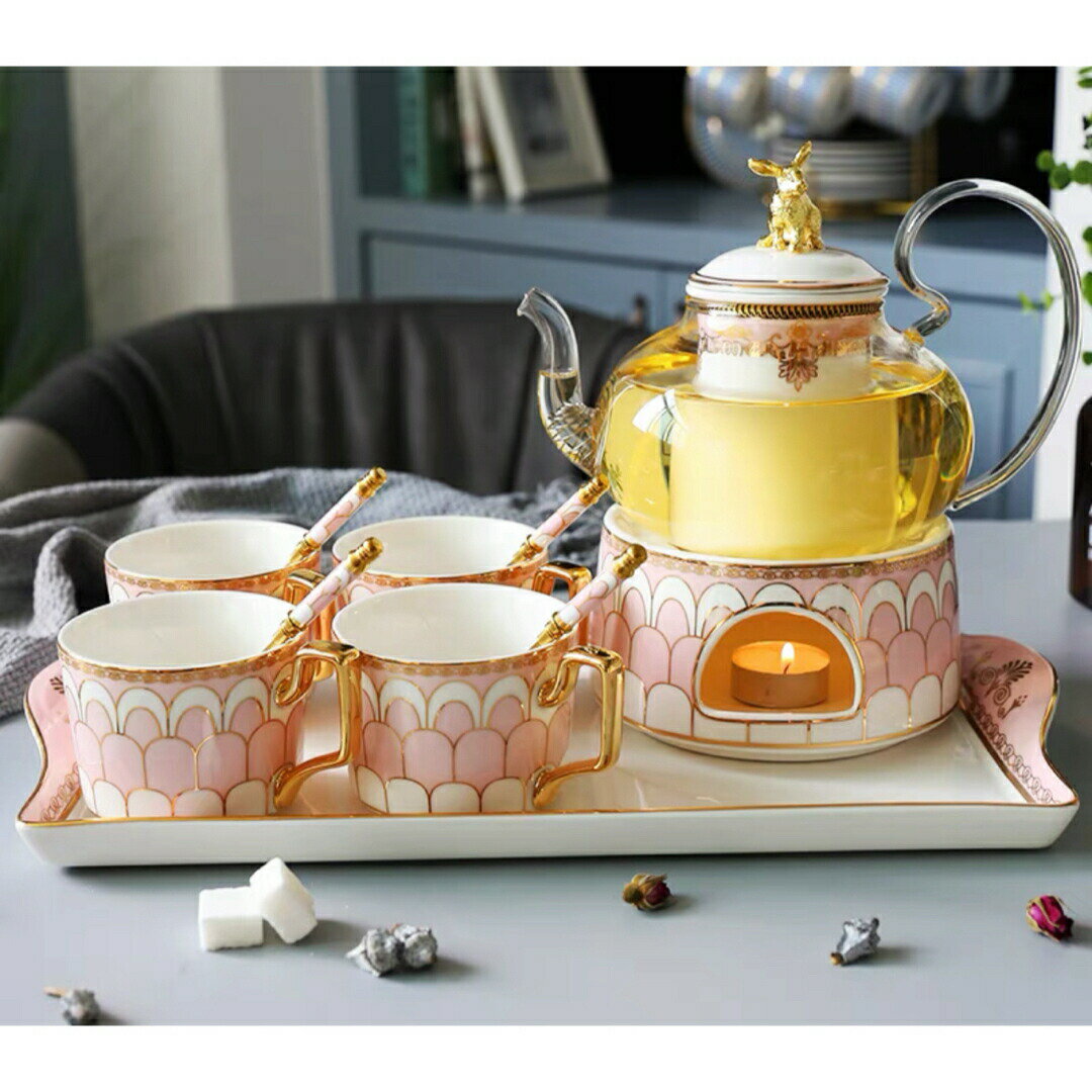 高級感ティー・コーヒーカップセット カップ4客セット ．陶磁器ティーセット