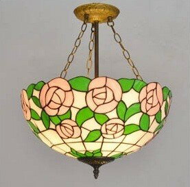 ステンドグラス ペンダントライト 豪華 天井照明 ステンドグラスランプ ガラス工芸品 電源直結タイプ